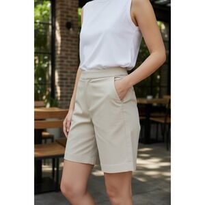 Croft And Barrow Womens Plus Size 16W Regular Effortless Stretch Short Light Tan